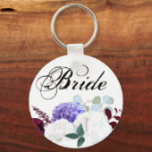 Bruid Sleutelhanger Lavendel Hibiscus op Wit (Voorkant)