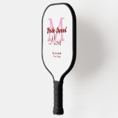 Bruid squad naam toevoegen monogram bruidsmeisje r pickleball paddle (Links)