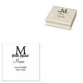 Bruid squad naam toevoegen monogram bruidsmeisje r 	rubberstempel (Gestempeld)