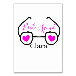 Bruid squad roze zwarte Googles hart bruidsmeisje Kaart