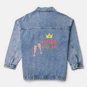 bruid squad schattig bruidsmeisje vrouwen denim jacket (Achterkant)