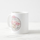 Bruid stam aangepaste bloemen koffiemok (Voorkant links)