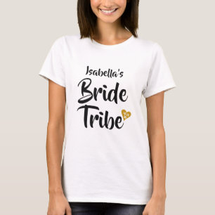 Bruid Stam Goud Datum Hart Persoonlijk T-shirt