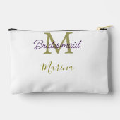 Bruid stam monogram bruiloft eenvoudig goud etui (Achterkant)