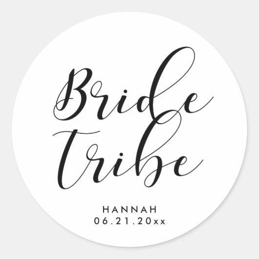 Bruid stam ronde sticker (Voorkant)