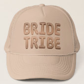 Bruid Stam Roze Goud Bachelorette Bruiloft Feest Trucker Pet (Voorkant)