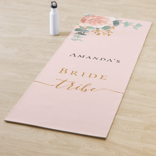 Bruid stam roze goud bloem eucalyptus roze yogamat