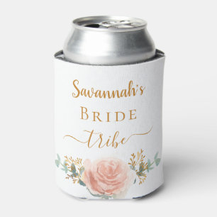 Bruid stam roze goud bloemig eucalyptus groen blikjeskoeler