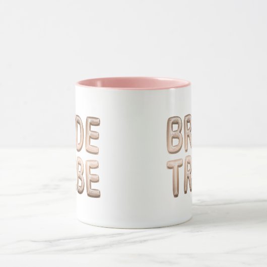 Bruid stam roze goud vrijgezellenfeest bruiloftspa mok (Midden)