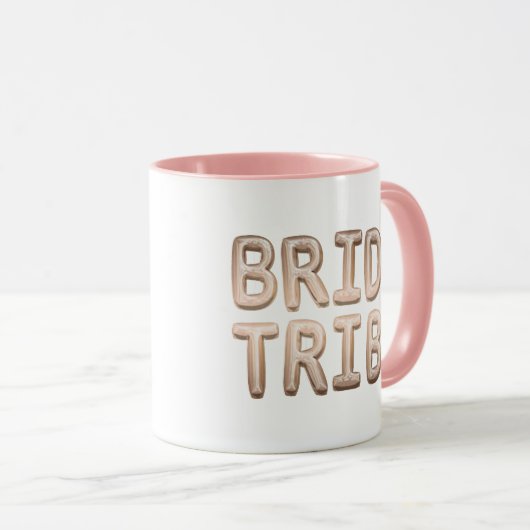 Bruid stam roze goud vrijgezellenfeest bruiloftspa mok (Voorkant rechts)