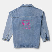 Bruid Stam Roze Moderne Bachelorette-feest Denim Jacket (Achterkant)