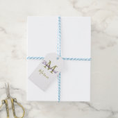 Bruid stamlogo bruiloftsshower eenvoudig goud cadeaulabel (Met Touw)