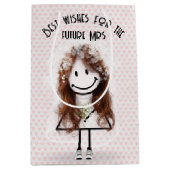 Bruid Stick Meisje in Sneakers op Hartjes  Medium Cadeauzakje (Voorkant)