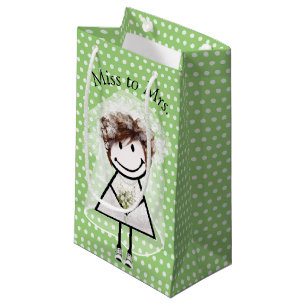 Bruid Stick Meisje in sneakers op stippen Klein Cadeauzakje