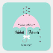 Bruid strooi wat liefde bridal shower vierkante sticker (Voorkant)