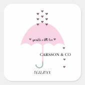 Bruid Strooi Wat Liefde Roze Feest Persoonlijk Vierkante Sticker (Voorkant)