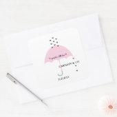 Bruid Strooi Wat Liefde Roze Feest Persoonlijk Vierkante Sticker (Envelop)