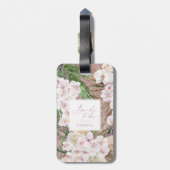 Bruid te zijn pampas gras, orchidee, tropisch gebl bagagelabel (Achterkant verticaal)