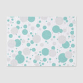 Bruid Teal Blauwe Stip Bruiloft Feest Tissuepapier (Voorkant)
