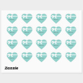 BRUID Teal Blauwe Tiara Feest Persoonlijk   Hart Sticker (Vel)