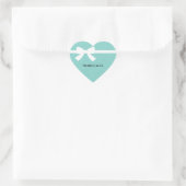 BRUID Teal Blauwe Tiara Feest Persoonlijk   Hart Sticker (Tas)