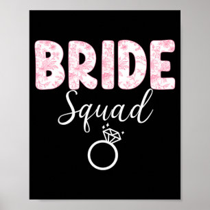 Bruid Team Bachelorette Feest Coquette Strik Poster
