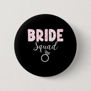 Bruid Team Bachelorette Feest Coquette Strik Ronde Button 5,7 Cm