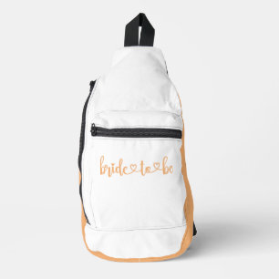 Bruid-to-be Compact Peach White Sling Bag