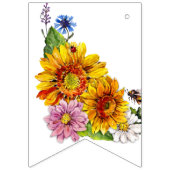 Bruid-to-be | Waterverf Bloem Bruiloft Feest Vlaggetjes (Tweede vlag)