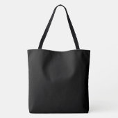Bruid to be zwart wit Canvas tas minimaal neutraal (Achterkant)