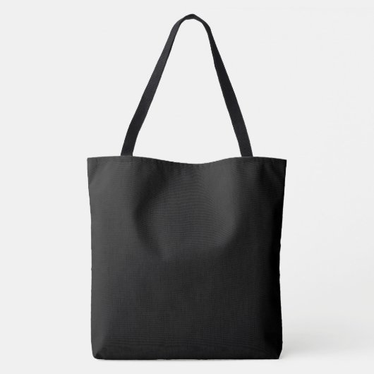 Bruid to be zwart wit Canvas tas minimaal neutraal (Achterkant)