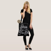Bruid to be zwart wit Canvas tas minimaal neutraal (Op model)