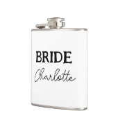 Bruid To Be | Zwart-Wit Naam Heupfles (Links)