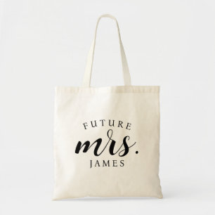 Bruid-to-Be's gepersonaliseerde toekomst Mrs Tote Bag