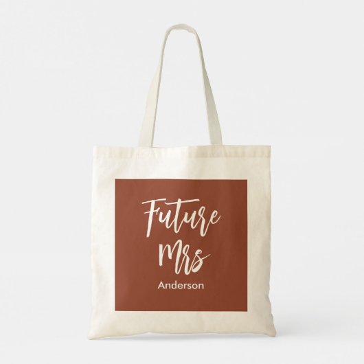 Bruid Toekomst Mrs Brown Terracotta Canvas tas (Achterkant)
