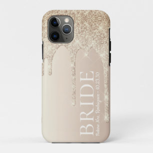 Bruid Toekomst Mrs Goud Glitter Drip iPhone 11 Pro Hoesje