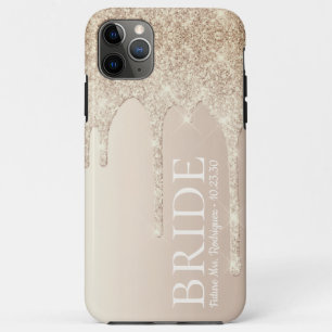 Bruid Toekomst Mrs Goud Glitter Drip iPhone 11 Pro Max Hoesje