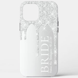 Bruid Toekomst Mrs Silver Glitter Drip iPhone 12 Pro Max Hoesje