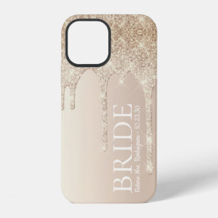 Bruid Toekomstige Mevrouw Goud Glitter Drip iPhone 12 Hoesje