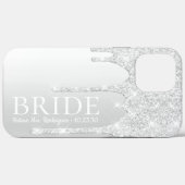 Bruid Toekomstige Mevrouw Zilver Glitter Drip Case-Mate iPhone Case (Achterkant (horizontaal))