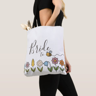 Bruid tot Bij Bloemen Persoonlijke Cadeau Draagtas