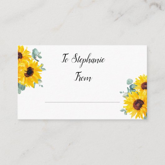 Bruid-tot-Bij Honeycomb Zonnekrans Bruidsmeisjesfe Informatiekaartje (Achterkant)