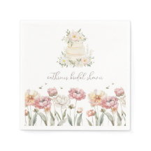 Bruid-tot-Bij-huwelijksfeest servetten met bloemen