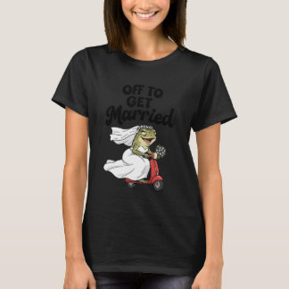 Bruid-tot-zijn Bruidsmeisjesfeest Kikker op Scoote T-shirt