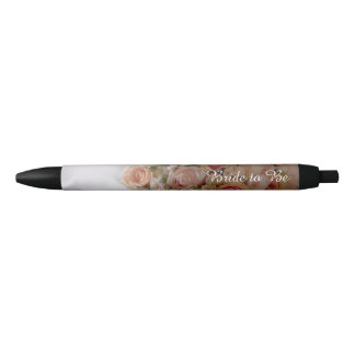 Bruid-tot-zijn bruiloft cadeau bloemrijk zwarte inkt pen