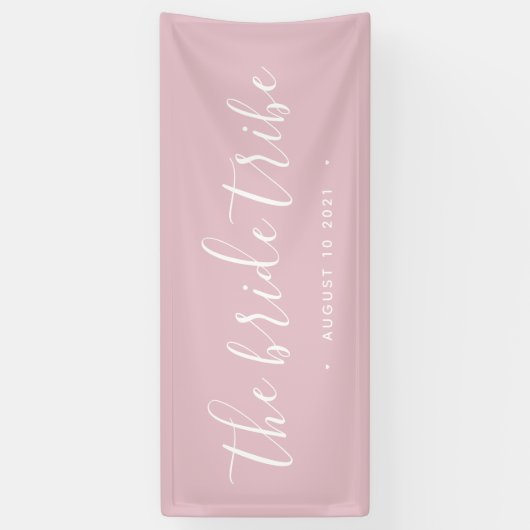 Bruid Tribe Blush Roze Trouwbanner Spandoek (Verticaal)