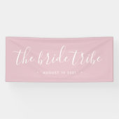 Bruid Tribe Blush Roze Trouwbanner Spandoek (Horizontaal)