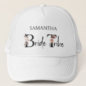 Bruid Tribe Boho Bloemen Letters Bachelorette Trucker Pet (Voorkant)