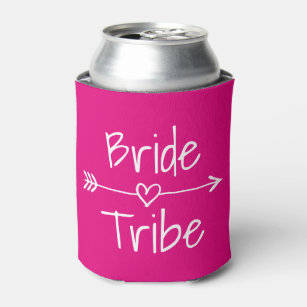 Bruid Tribe bruiloft feest neon roze koelboxxen Blikjeskoeler