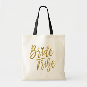 Bruid Tribe Faux Gold Folie Wedding Party Bag Tote Bag
